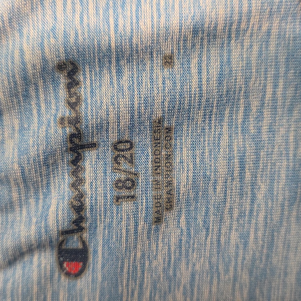 Champion Boy's Short Sleeve 18/20 Sky Blue T Shirt With Logo Print On Front - Picture 5 of 7